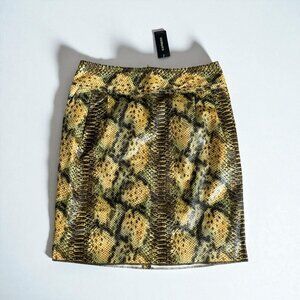 EXPRESS Snake Print Leatherette Skirt Size 8 NEW NWT